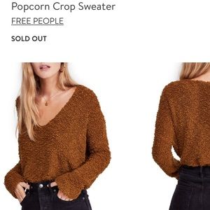 NWT Free People Popcorn Crop Sweater
